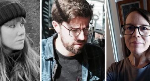 Styrkhafarnir Dalrún Kaldakvísl Eygerðardóttir, Zachary Jordan Melton og Elin Ahlin Sundman.