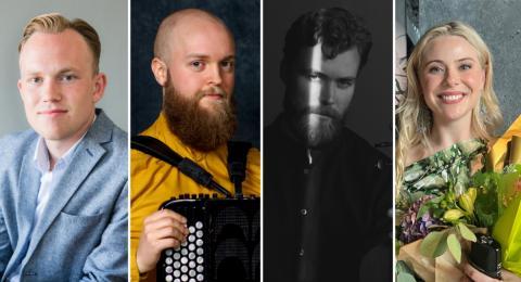 Styrkþegar Ingjaldssjóðs árið 2022: Elías Ýmir Larsen, Flemming Viðar Valmundsson, Guðbjartur Hákonarson og Harpa Ósk Björnsdóttir.