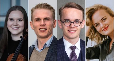Fjögur hljóta styrk úr Ingjaldssjóði í ár, þau Hekla Finnsdóttir, Ísak Einar Rúnarsson, Kolbeinn Stefánsson og Kristín Einarsdóttir Mäntylä.