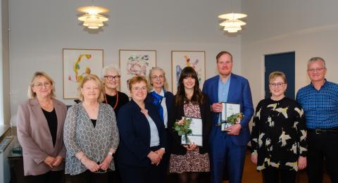 Styrkþegar og fulltrúar þeirra ásamt hluta leiðbeinenda, rektor Háskóla Íslands og stjórn sjóðsins. MYND/Kristinn Ingvarsson