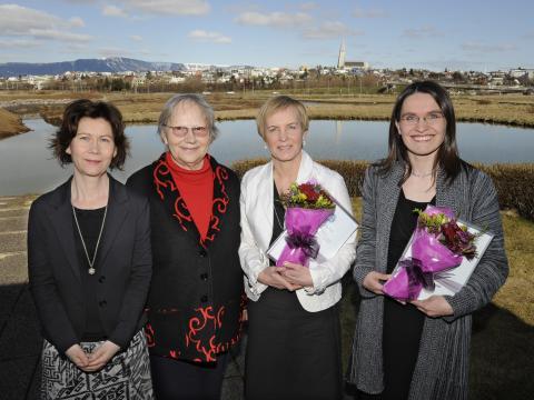 Styrkþegar Berglind Hálfdánsdóttir og Sigfríður Inga Karlsdóttir og fleiri.