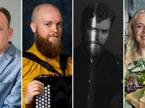 Styrkþegar Ingjaldssjóðs árið 2022: Elías Ýmir Larsen, Flemming Viðar Valmundsson, Guðbjartur Hákonarson og Harpa Ósk Björnsdóttir.