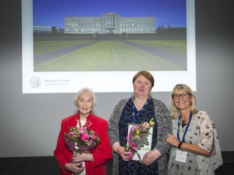 Frá vinstri: Ingibjörg R. Magnúsdóttir, Hafdís Skúladóttir og Herdís Sveinsdóttir