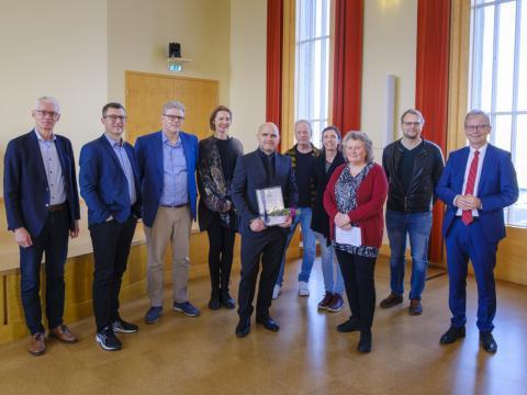 Frá verðlaunaafhendingu í Hátíðasal. 