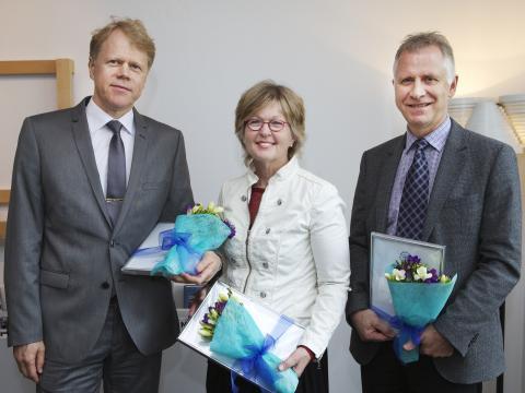 Styrkhafarnir Þórður Þórkelsson, Ingibjörg Georgsdóttir og Þórólfur Guðnason.
