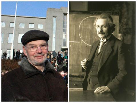Þorsteinn Vilhjálmsson, prófessor emeritus í eðlisfræði og vísindasögu, hlaut styrk úr Almanakssjóði til að vinna að útgáfu bókar sem hefur að geyma greina Alberts Einstein á íslensku. Bókin kemur út næsta haust. Myndin af Einstein sé tekin af Ferdinand Schmutzer [Public domain] og fengin af Wikimedia Commons.