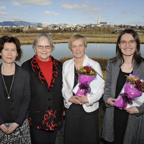 Styrkþegar Berglind Hálfdánsdóttir og Sigfríður Inga Karlsdóttir og fleiri.
