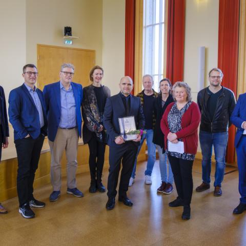 Frá verðlaunaafhendingu í Hátíðasal. 