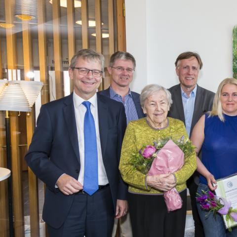 Frá úthlutun styrkja. 