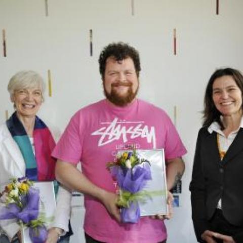 Frá afhendingu styrkja úr Styrktarsjóði Listasafns Háskóla Íslands