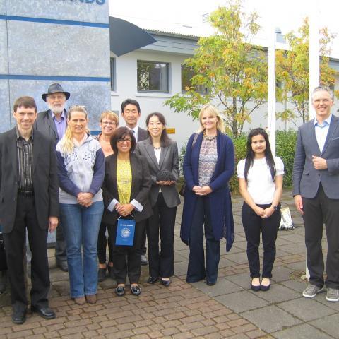 Ana Maria Cruz heimsótti jarðskjálftamiðstöð Háskóla Íslands á Selfossi.