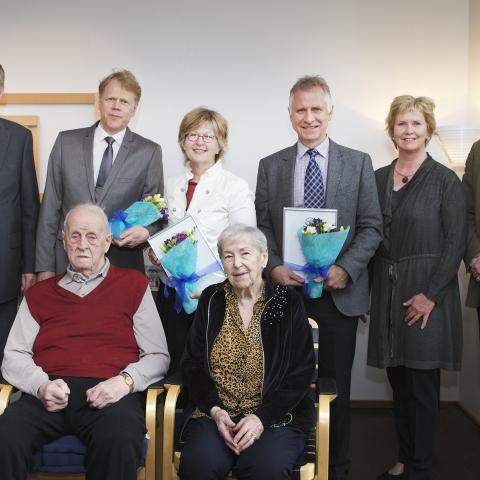 Styrkhafar ásamt stofnendum og stjórn sjóðsins.